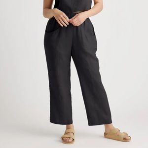 100% European Linen Tapered Ankle Pant